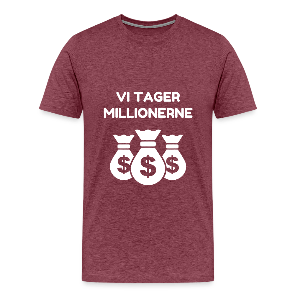SPOD Men’s Premium T-Shirt | Spreadshirt 812 heather burgundy / S Til Spilklubben - Vi tager Millionerne
