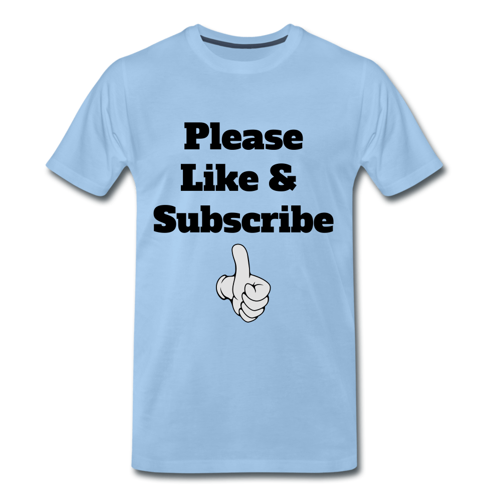 SPOD Men’s Premium T-Shirt | Spreadshirt 812 Like & Subscribe - T-shirt