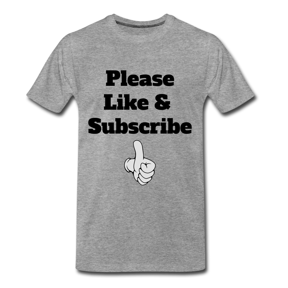 SPOD Men’s Premium T-Shirt | Spreadshirt 812 Like & Subscribe - T-shirt