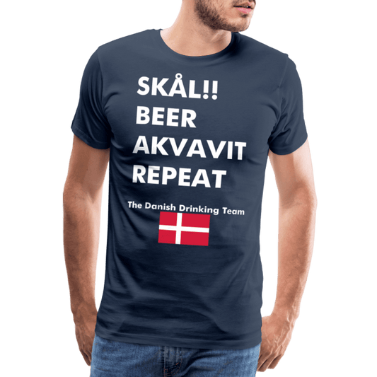 SPOD Men’s Premium T-Shirt | Spreadshirt 812 navy / S Danish Drinking Team - Herre premium T-shirt
