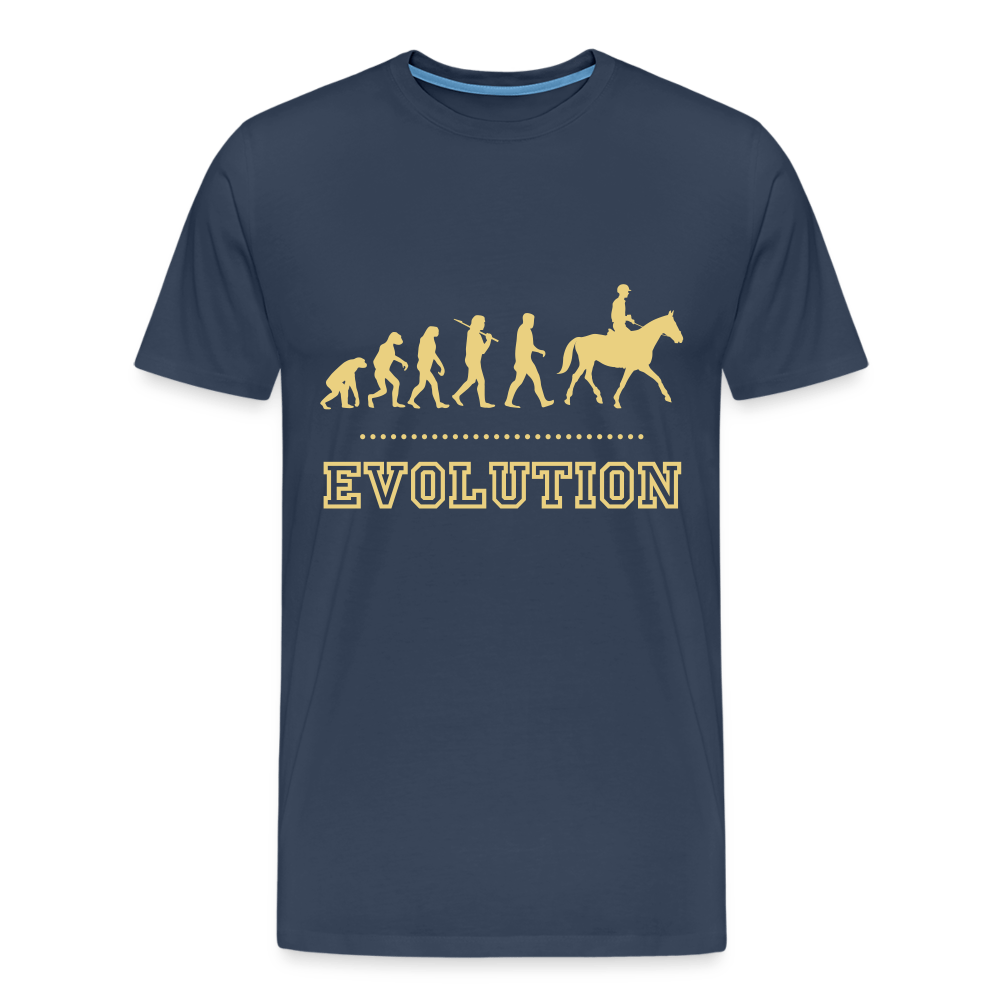 SPOD Men’s Premium T-Shirt | Spreadshirt 812 navy / S Evolution - Heste T-shirt