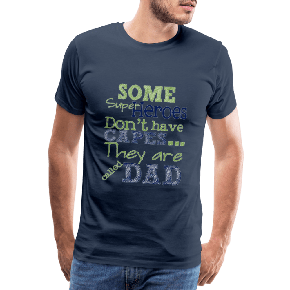 SPOD Men’s Premium T-Shirt | Spreadshirt 812 navy / S Superhero Dad - Herre Premium T-shirt