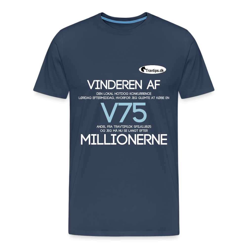 SPOD Men’s Premium T-Shirt | Spreadshirt 812 navy / S V75 Millionerne - Travtips.dk T-shirt