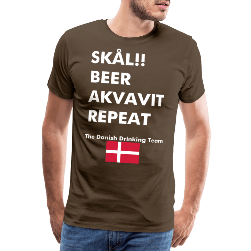 SPOD Men’s Premium T-Shirt | Spreadshirt 812 noble brown / S Danish Drinking Team - Herre premium T-shirt