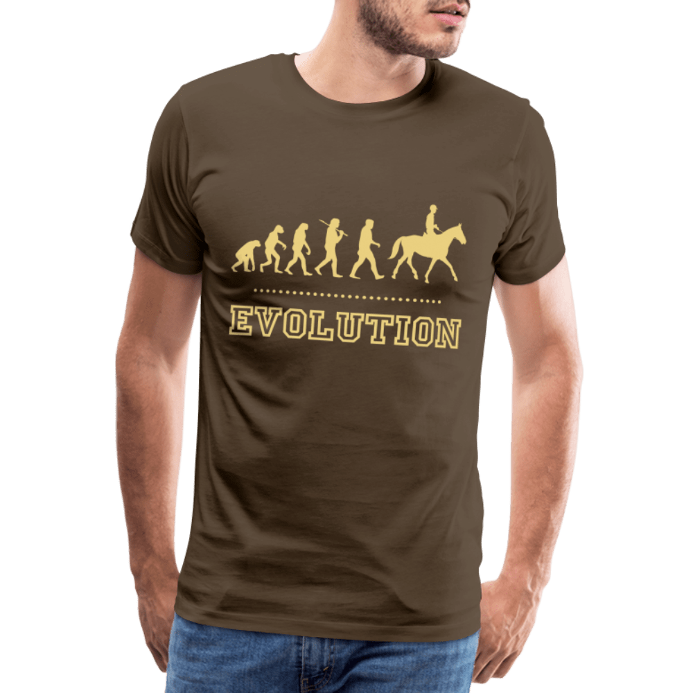 SPOD Men’s Premium T-Shirt | Spreadshirt 812 noble brown / S Evolution - Heste T-shirt