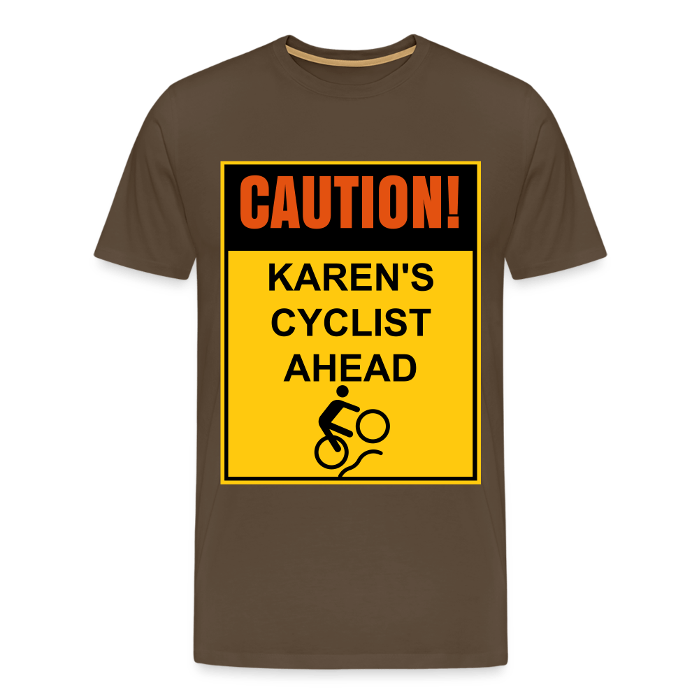 SPOD Men’s Premium T-Shirt | Spreadshirt 812 noble brown / S Karens´ Cyclist - Herre premium T-shirt