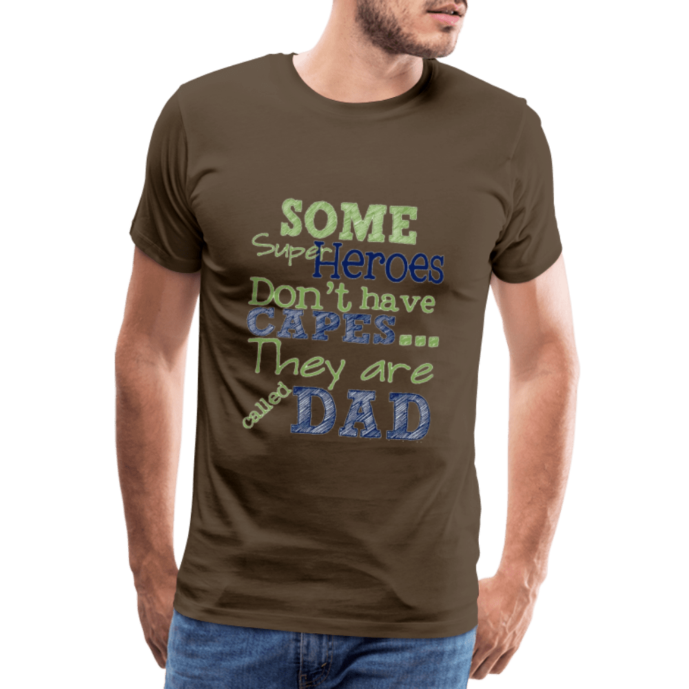 SPOD Men’s Premium T-Shirt | Spreadshirt 812 noble brown / S Superhero Dad - Herre Premium T-shirt