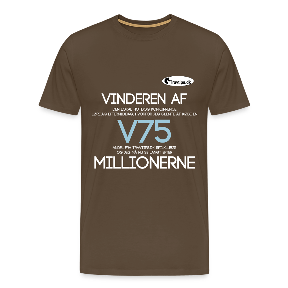 SPOD Men’s Premium T-Shirt | Spreadshirt 812 noble brown / S V75 Millionerne - Travtips.dk T-shirt