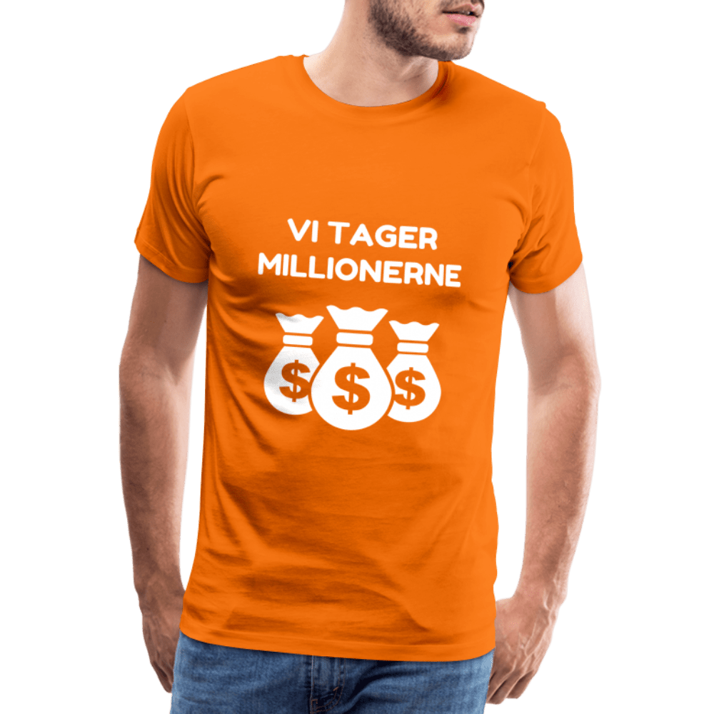 SPOD Men’s Premium T-Shirt | Spreadshirt 812 orange / S Til Spilklubben - Vi tager Millionerne