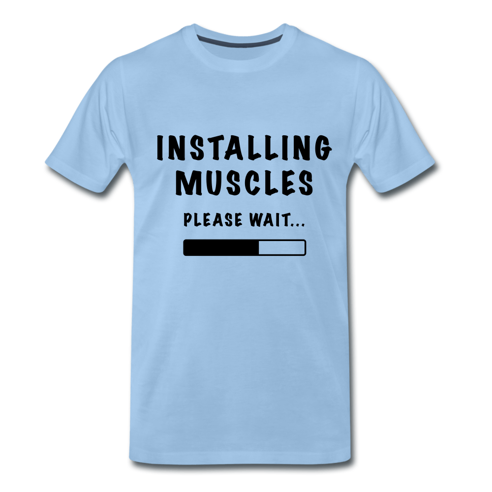 SPOD Men’s Premium T-Shirt | Spreadshirt 812 sky / S Installing Muscles - Premium T-shirt