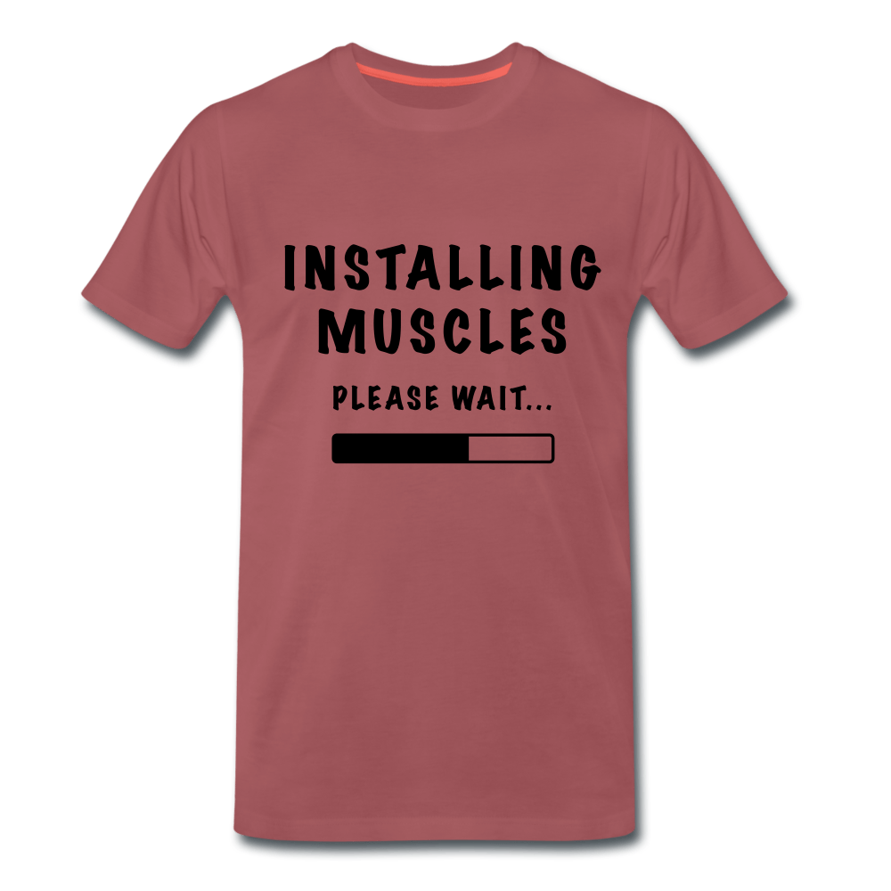 SPOD Men’s Premium T-Shirt | Spreadshirt 812 washed burgundy / S Installing Muscles - Premium T-shirt