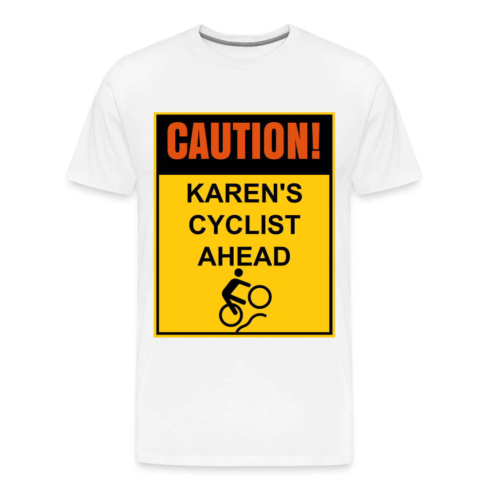 SPOD Men’s Premium T-Shirt | Spreadshirt 812 white / S Karens´ Cyclist - Herre premium T-shirt