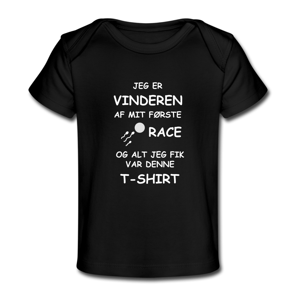 SPOD Økologisk T-shirt til baby sort / 56 (0-1 md.) Race - Økologisk Baby T-Shirt