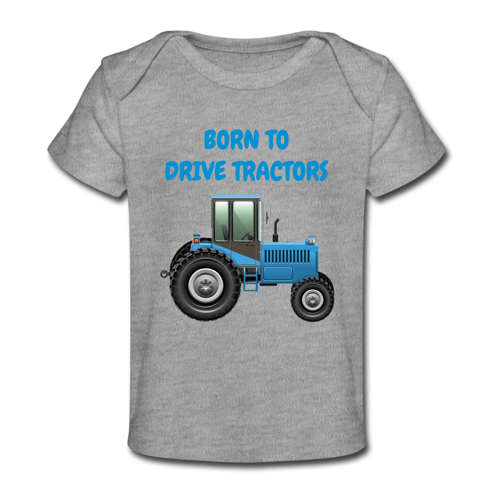 SPOD Organic Baby T-Shirt | Spreadshirt 1433 heather grey / 50/56 (0-1m) Traktor T-shirt til baby - Økologisk