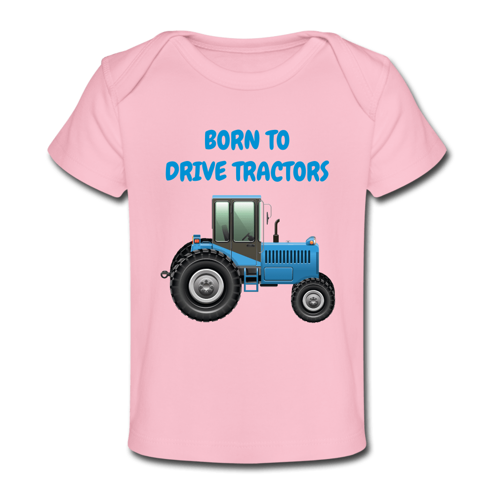 SPOD Organic Baby T-Shirt | Spreadshirt 1433 light pink / 50/56 (0-1m) Traktor T-shirt til baby - Økologisk