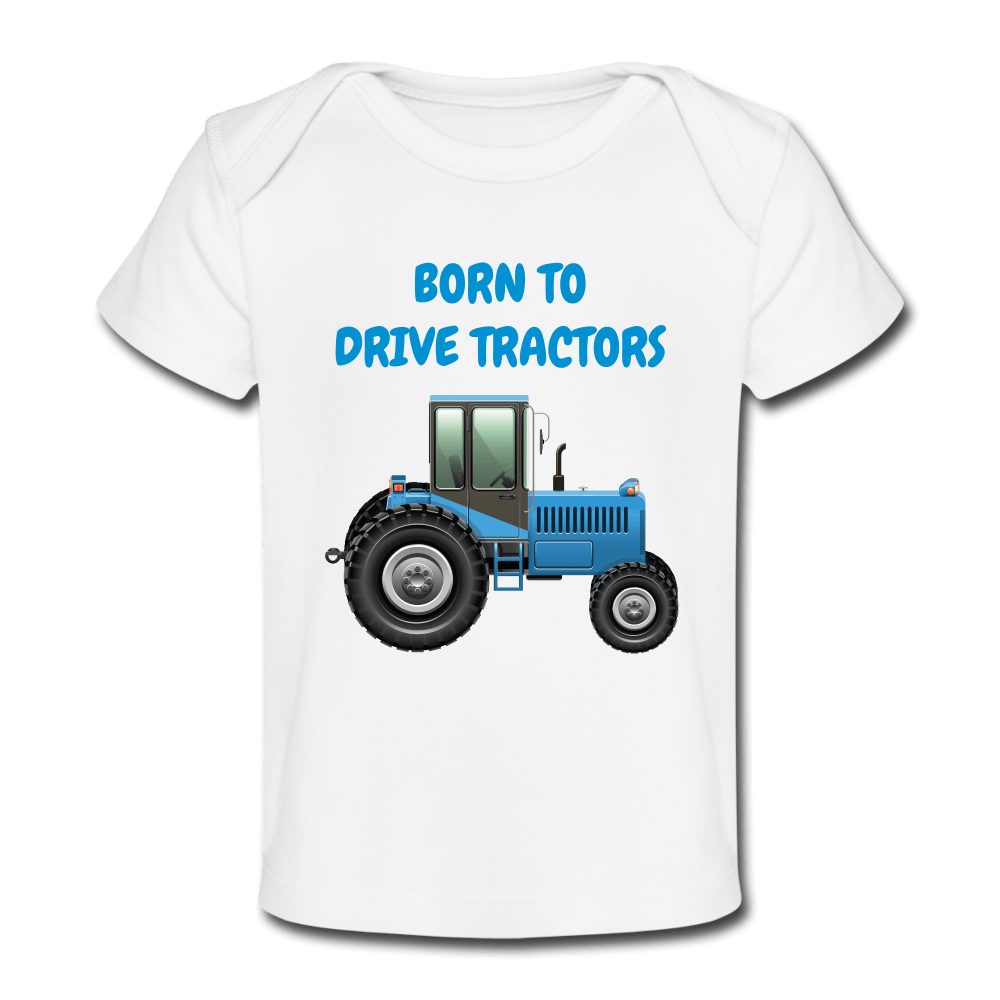 SPOD Organic Baby T-Shirt | Spreadshirt 1433 white / 50/56 (0-1m) Traktor T-shirt til baby - Økologisk