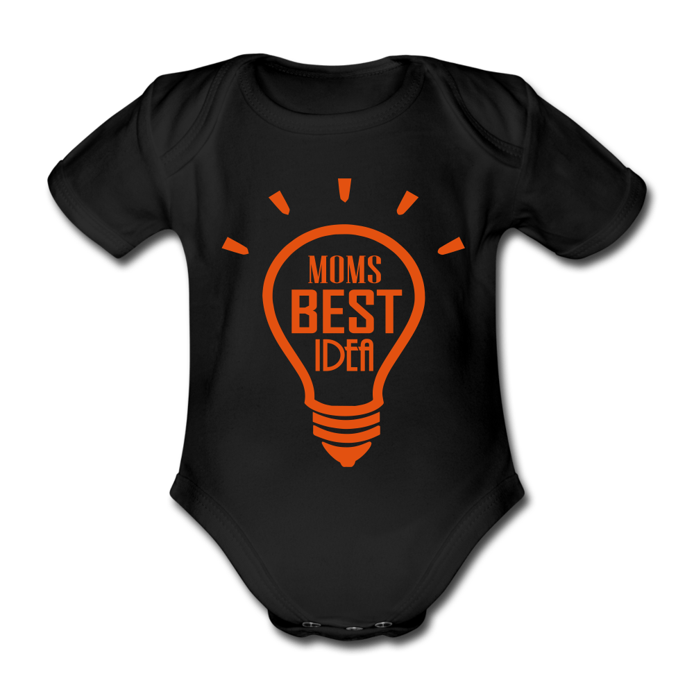 SPOD Organic Short-sleeved Baby Bodysuit | Spreadshirt 560 black / 50/56 (0-1m) Moms Best Idea - Kortærmet Babybody, Øko