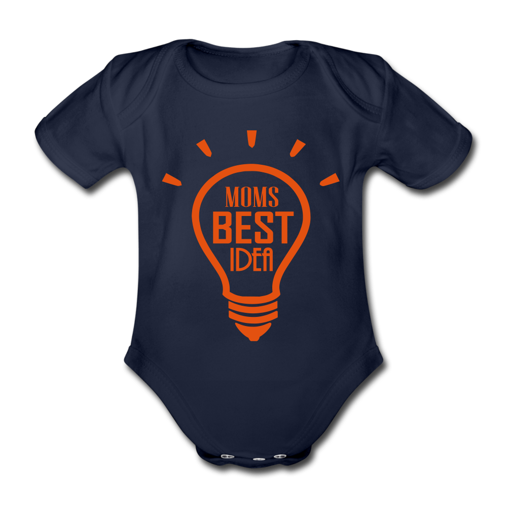 SPOD Organic Short-sleeved Baby Bodysuit | Spreadshirt 560 dark navy / 50/56 (0-1m) Moms Best Idea - Kortærmet Babybody, Øko