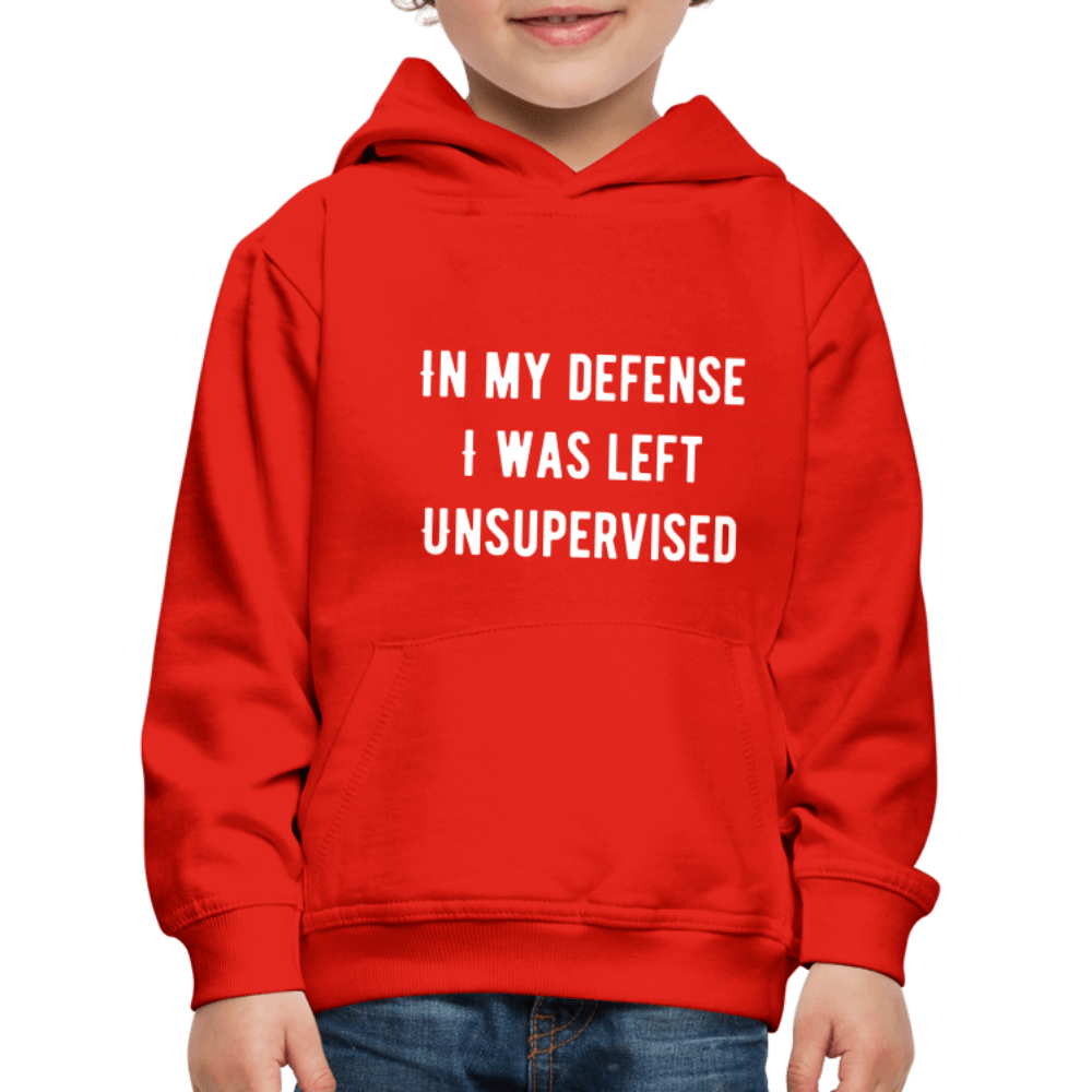 SPOD Premium hættetrøje til børn rød / 98/104 (3-4 år) In My Defense -  Hoodie