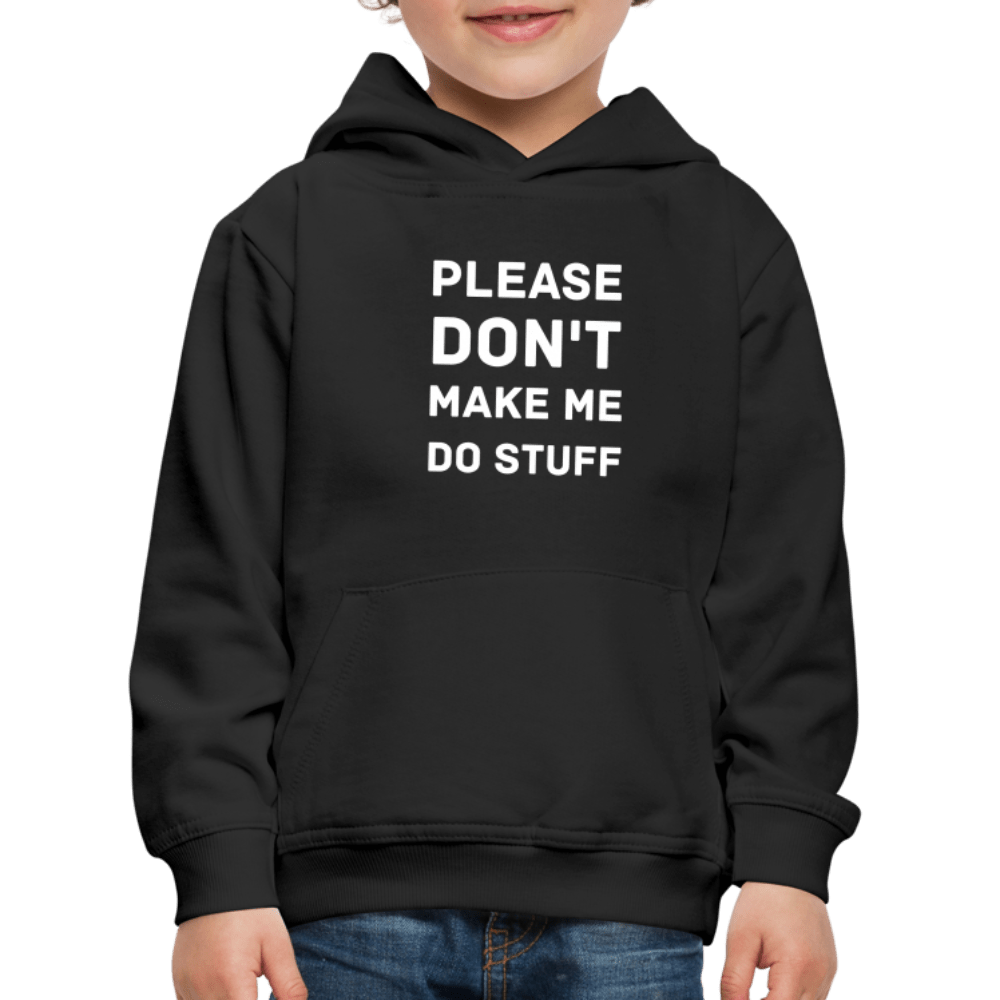SPOD Premium hættetrøje til børn sort / 98/104 (3-4 år) Please Don't - Børn & Teen Hoodie