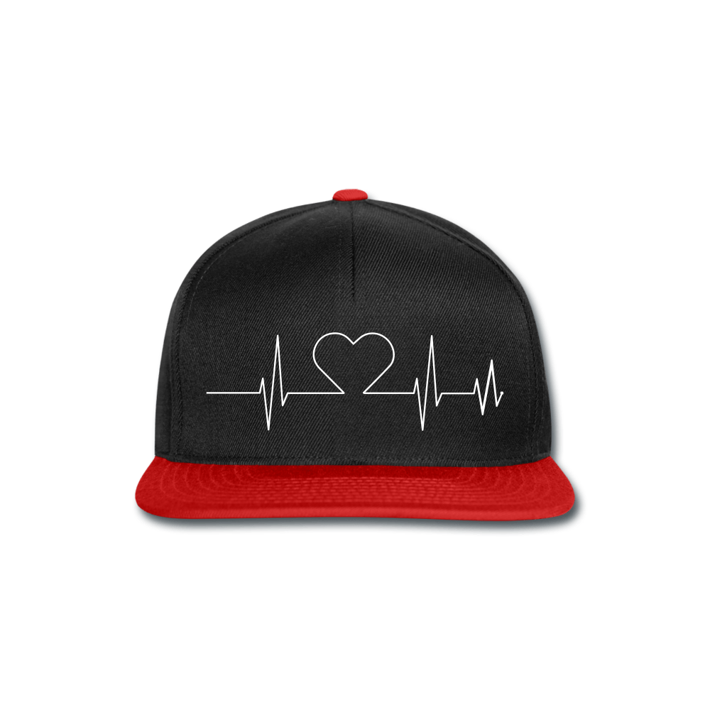 SPOD Snapback Cap | Bleechfield black/red Heart - Snapback Cap