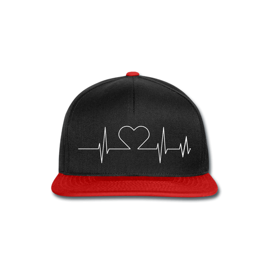 SPOD Snapback Cap | Bleechfield black/red Heart - Snapback Cap