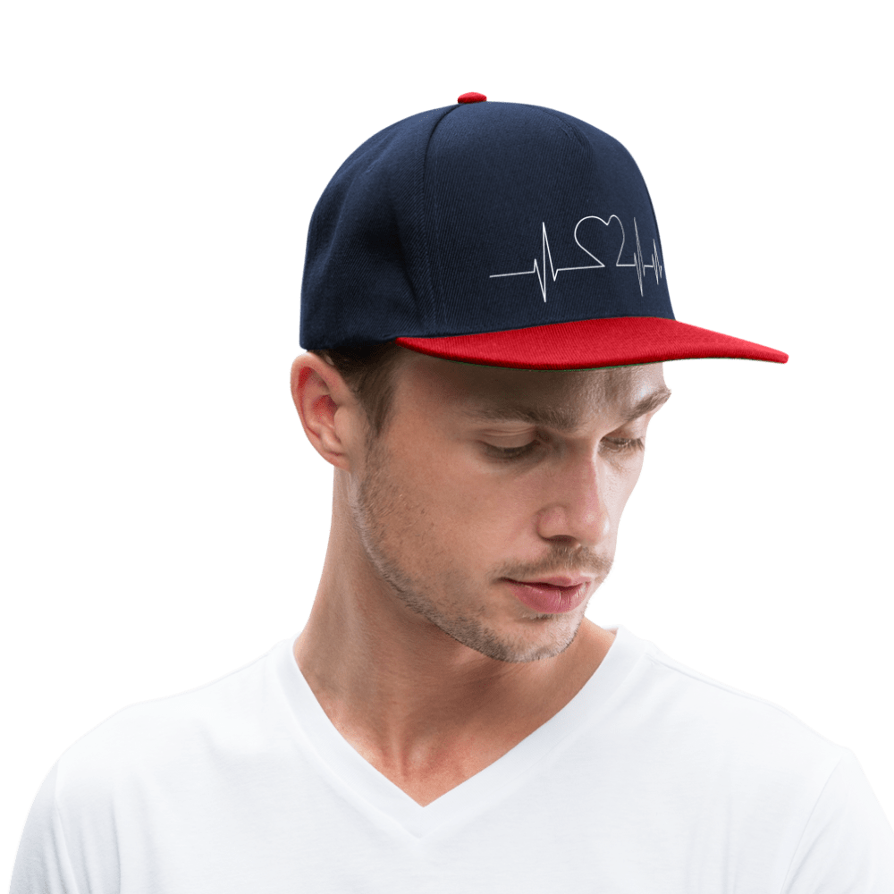 SPOD Snapback Cap | Bleechfield navy/red Heart - Snapback Cap