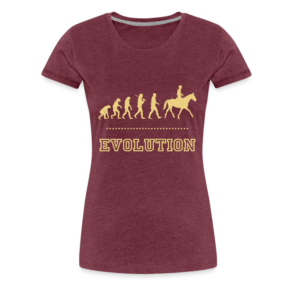 SPOD Women’s Premium T-Shirt | Spreadshirt 813 heather burgundy / S Evolution - Heste T-shirt