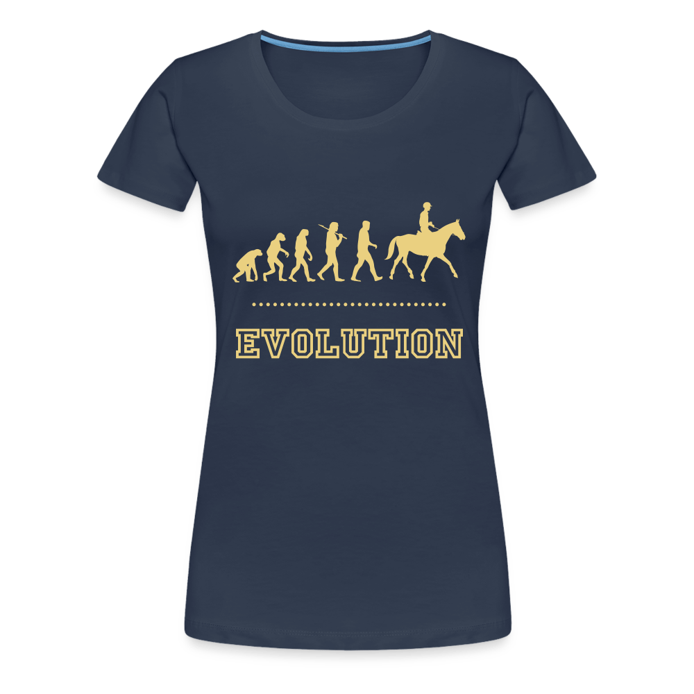 SPOD Women’s Premium T-Shirt | Spreadshirt 813 navy / S Evolution - Heste T-shirt