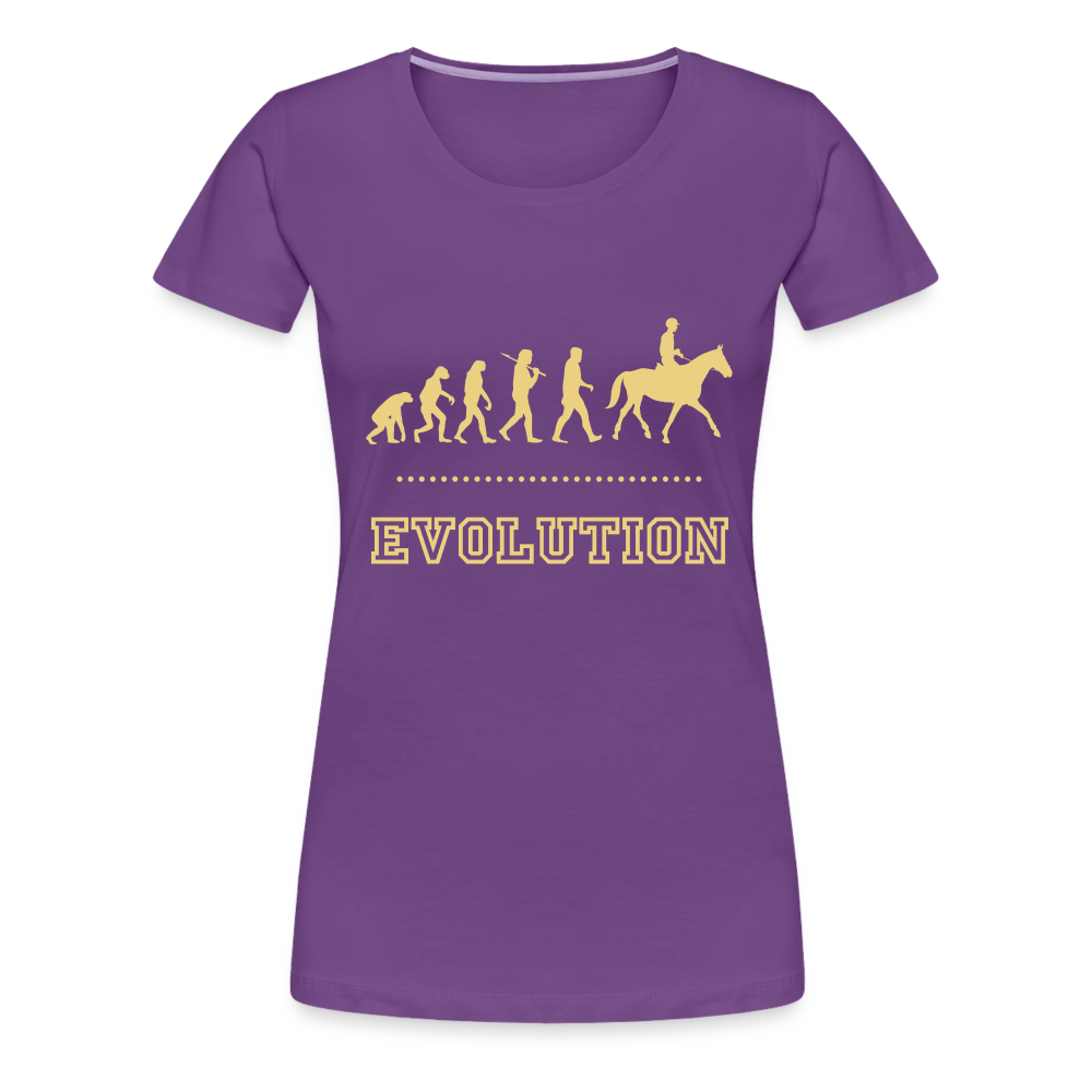 SPOD Women’s Premium T-Shirt | Spreadshirt 813 purple / S Evolution - Heste T-shirt