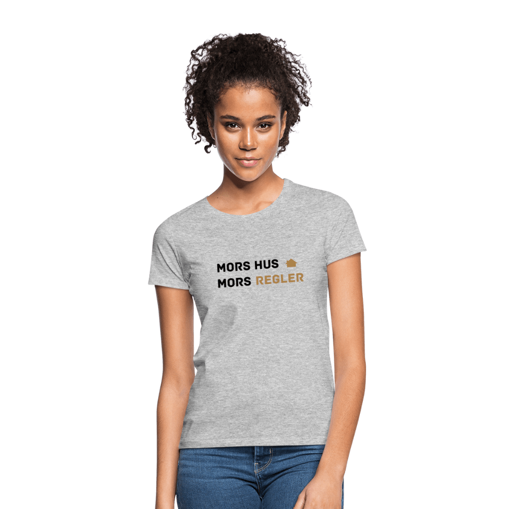 SPOD Women's T-Shirt | B&C heather grey / S Mors Hus, Mors regler - Dame-T-shirt