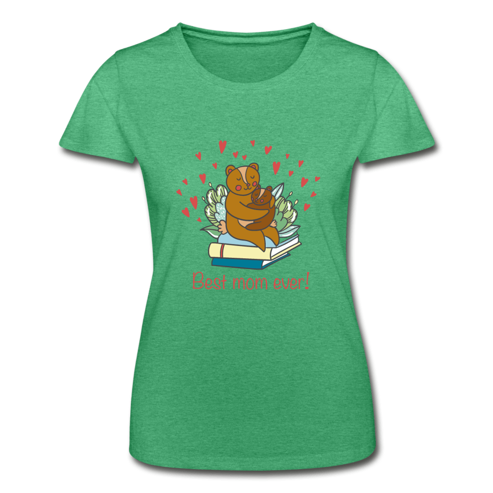SPOD Women’s T-Shirt | Fruit of the Loom heather green / S Best Mom Ever -  T-shirt fra Fruit of the Loom