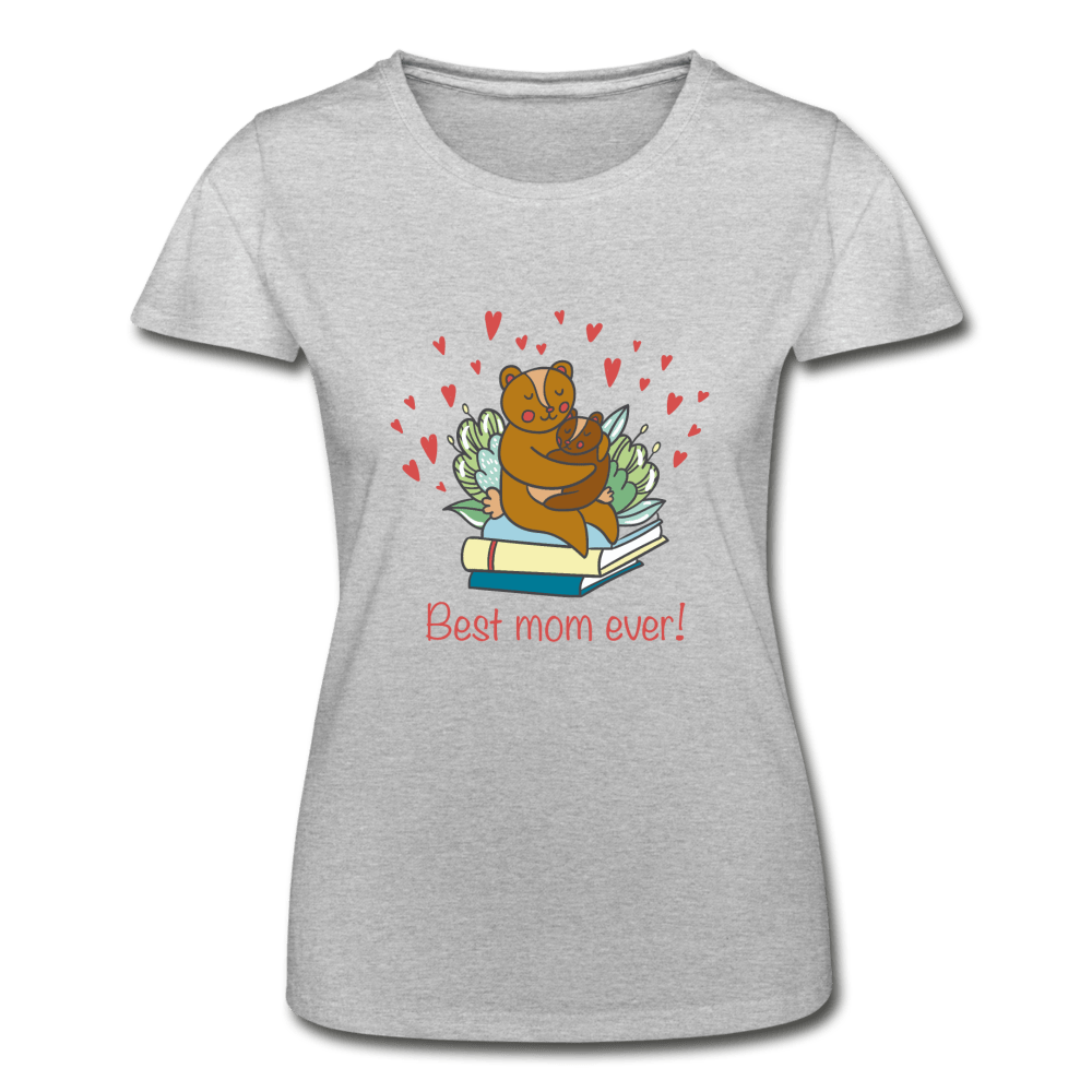 SPOD Women’s T-Shirt | Fruit of the Loom heather grey / S Best Mom Ever -  T-shirt fra Fruit of the Loom